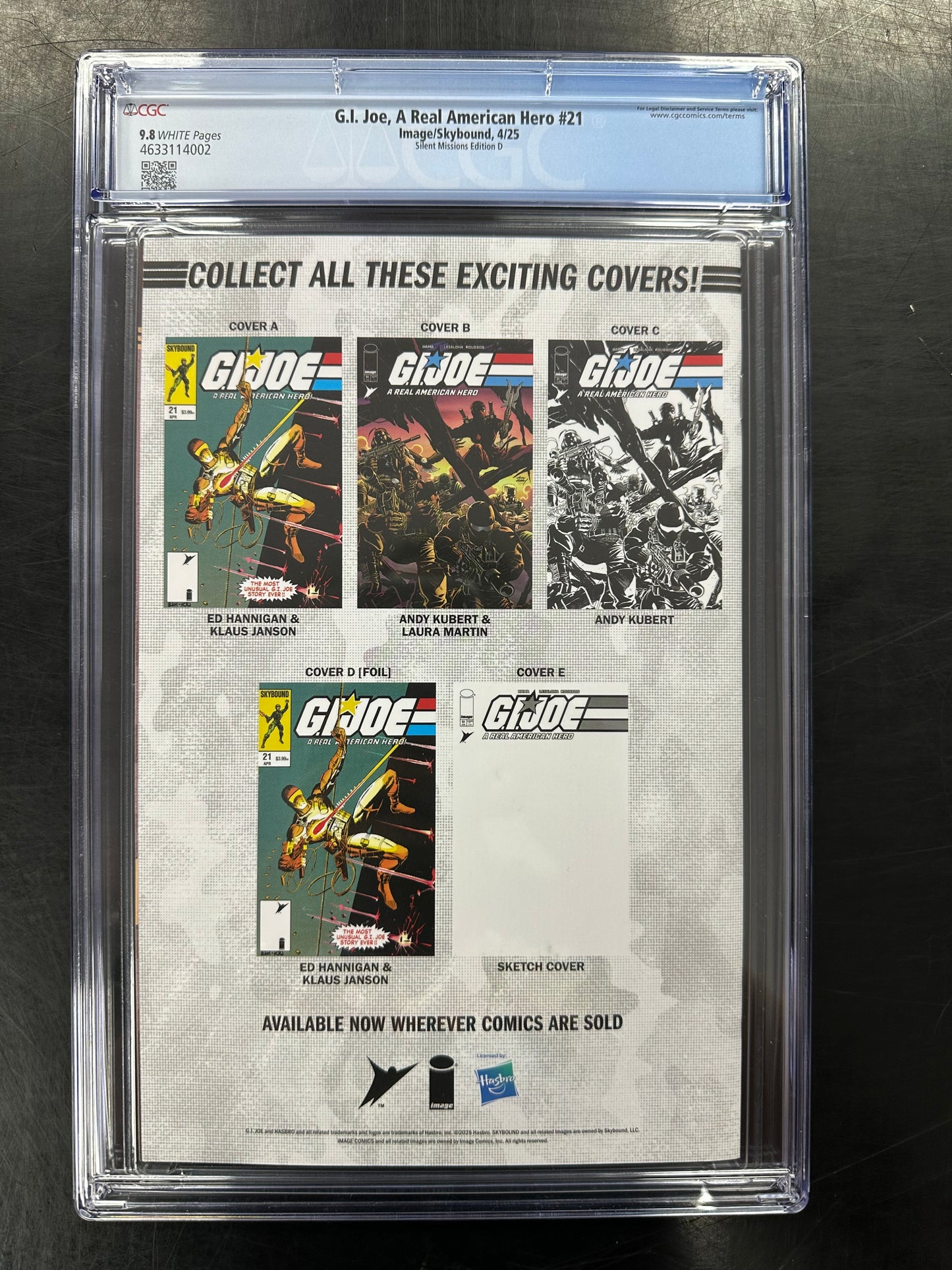 G.I. Joe: A Real American Hero #21 (Facsimile 1:25 foil) CGC 9.8 – Silent Interlude Homage