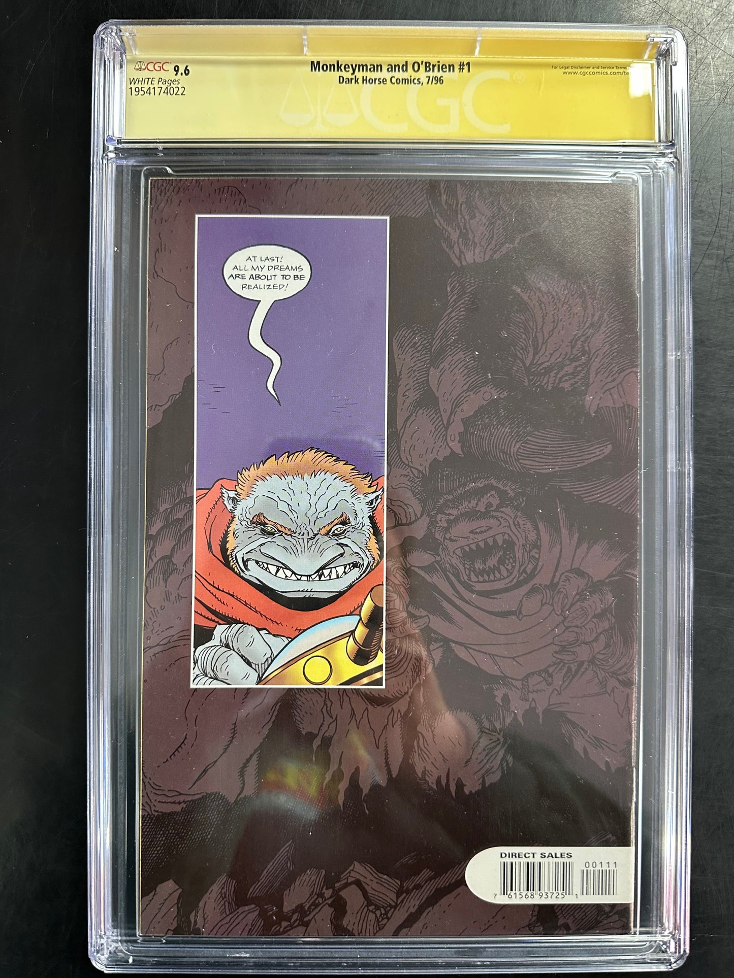 Monkeyman and O’Brien #1 CGC SS 9.6 – Signed by Arthur Adams