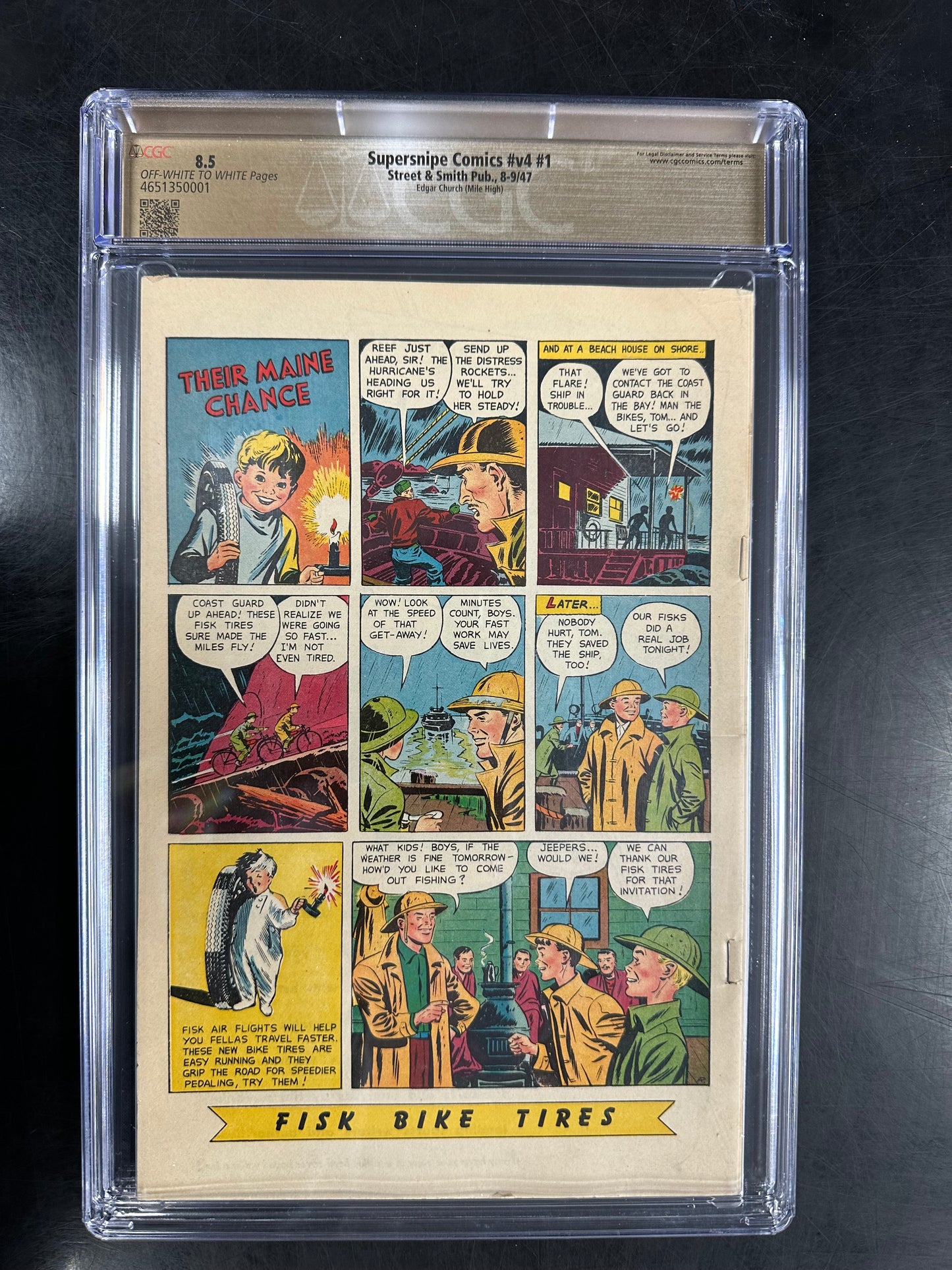 Supersnipe Comics V4 #1 CGC 8.5- Edgar Church / Mile High Pedigree