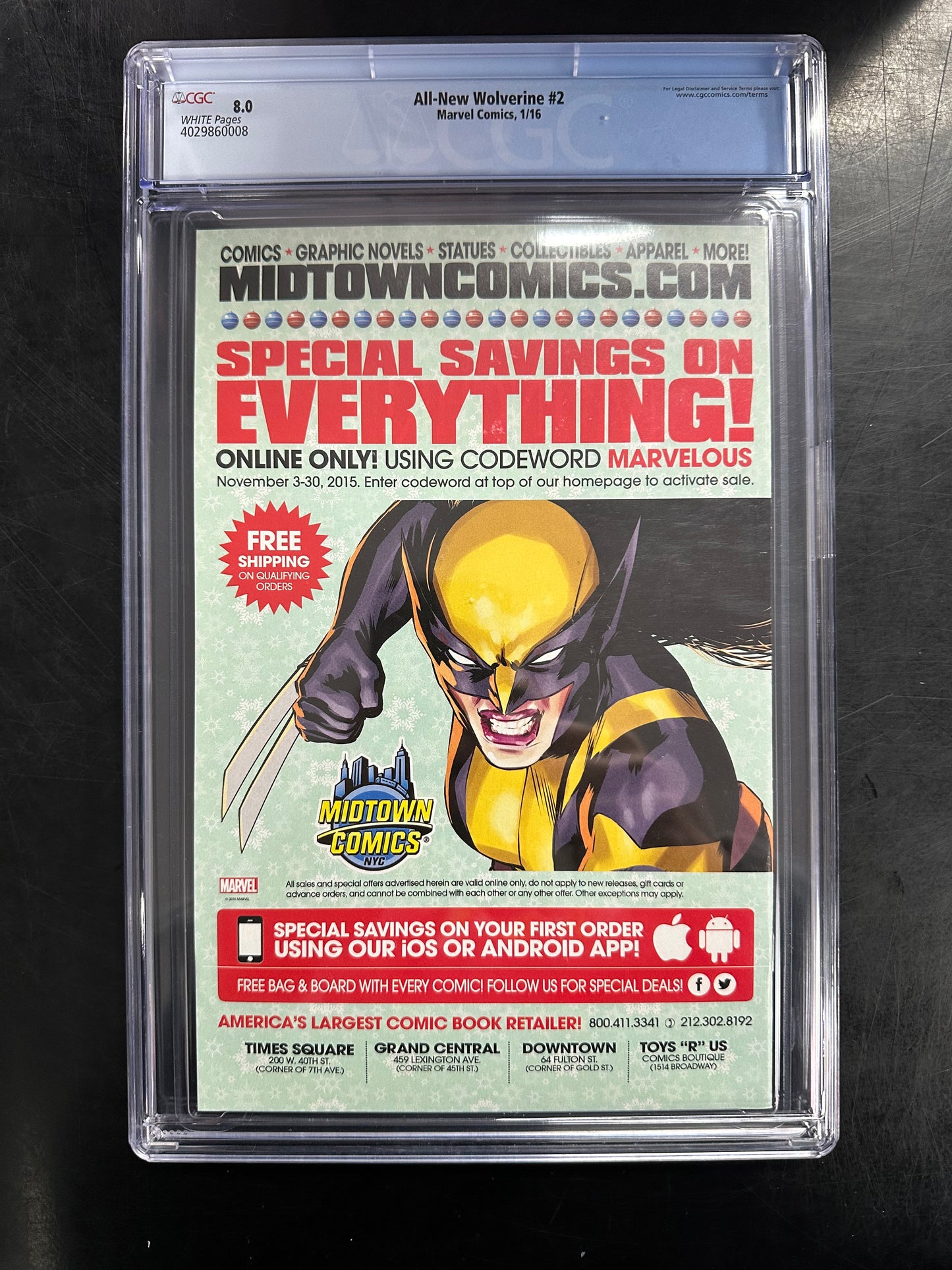 All-New Wolverine #2 CGC 8.0