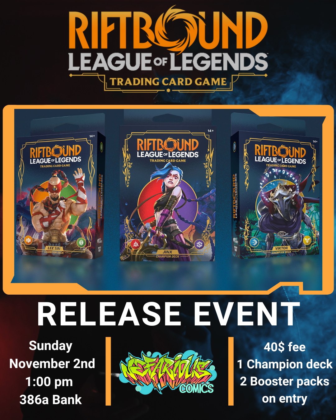 Riftbound Release Event Pre-Registration – Nefarious Comics