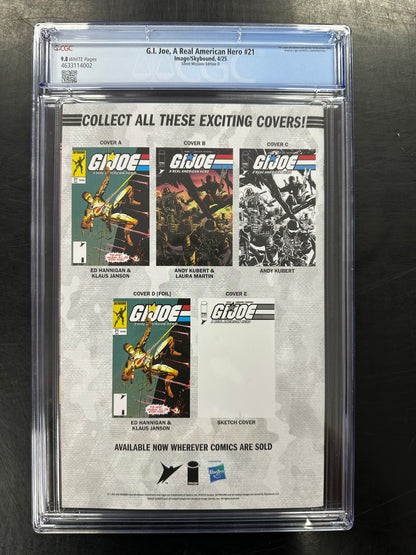 G.I. Joe: A Real American Hero #21 (Facsimile 1:25 foil) CGC 9.8 – Silent Interlude Homage
