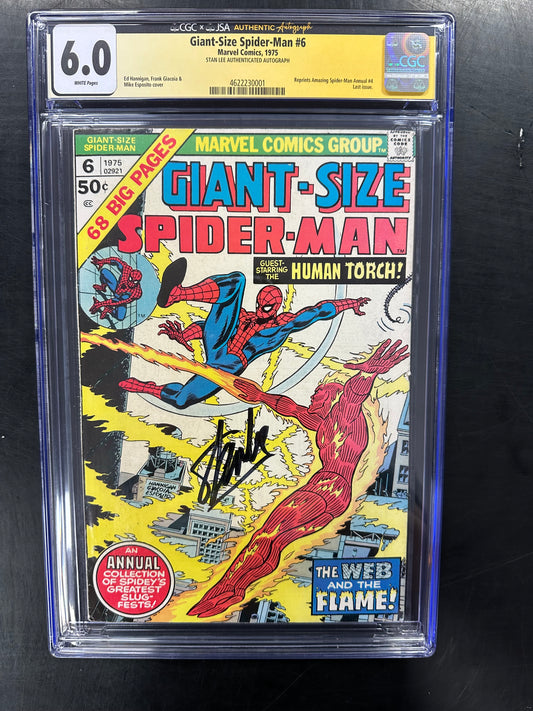 Giant-Size Spider-Man 6 CGC 6.0 – Stan Lee Autograph (JSA Authenticated)