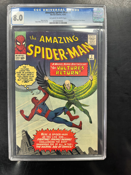 Amazing Spider-Man #7 CGC 8.0 – 2nd Vulture Appearance