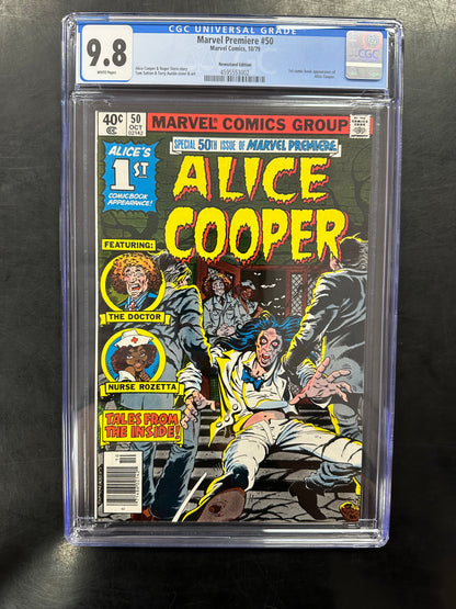 Marvel Premiere #50 (newsstand) CGC 9.8 – 1st Alice Cooper in Comics