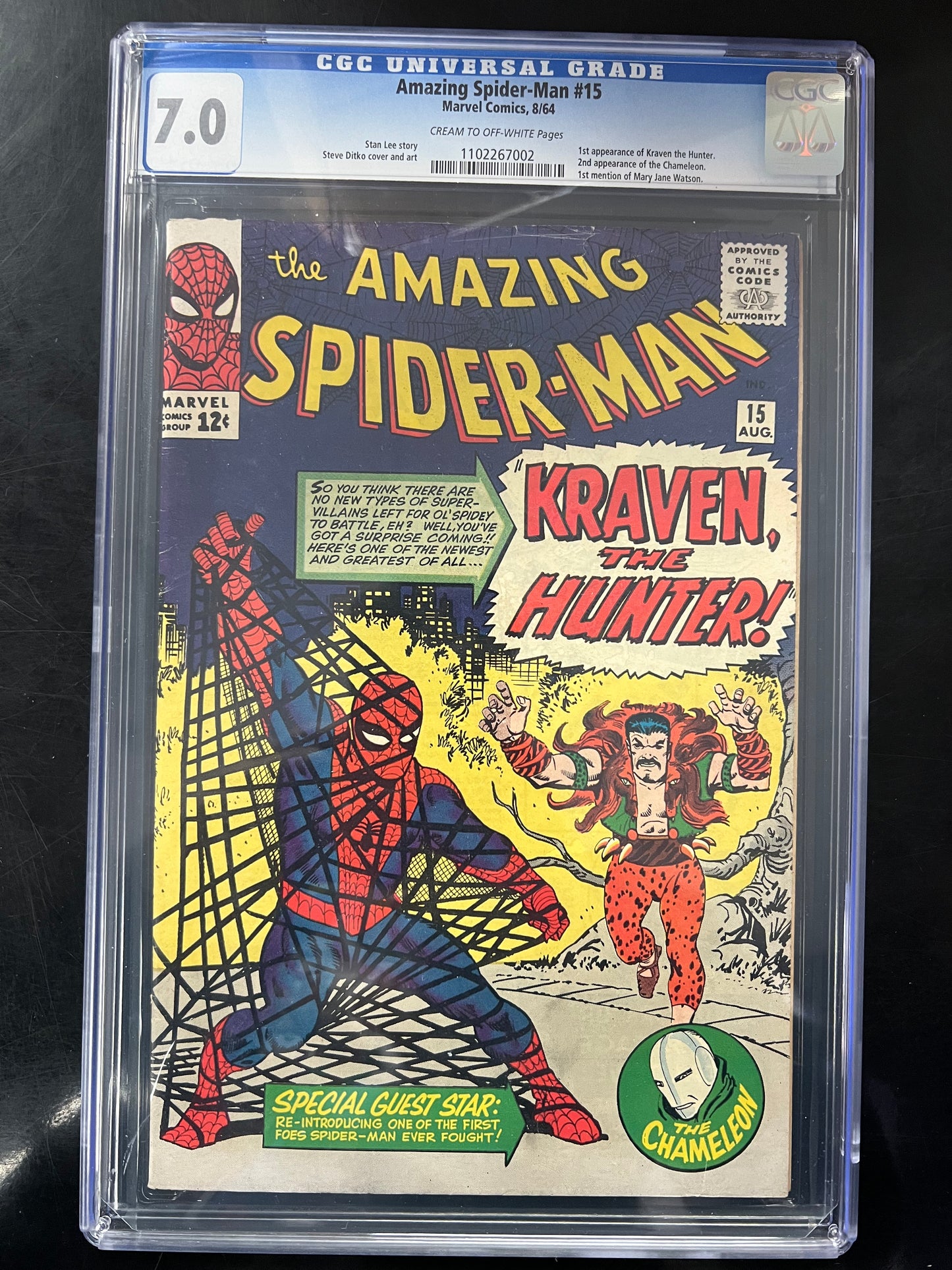 Amazing Spider-Man #15 - CGC 7.0 - 1st Kraven The Hunter