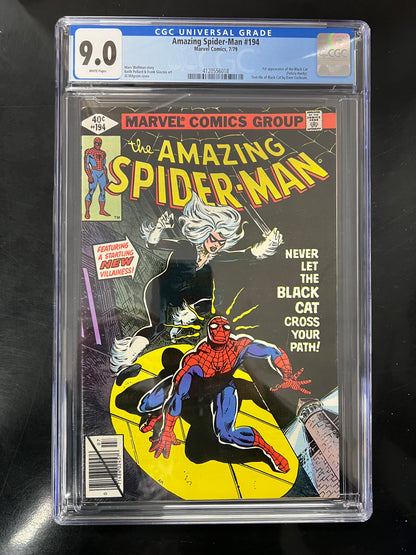 Amazing Spider-Man #194 -  CGC 9.0 - 1st Appearance of Black Cat
