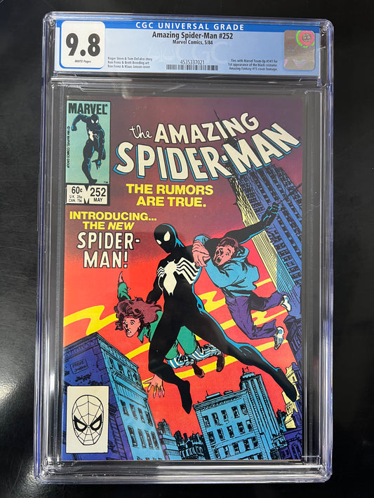 Amazing Spider-Man #252 - CGC 9.8 - 1st Appearance of the Black Costume (Symbiote)