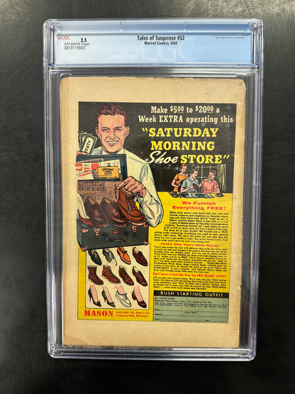 Tales of Suspense #52 CGC 2.5 – 1st Appearance of Black Widow