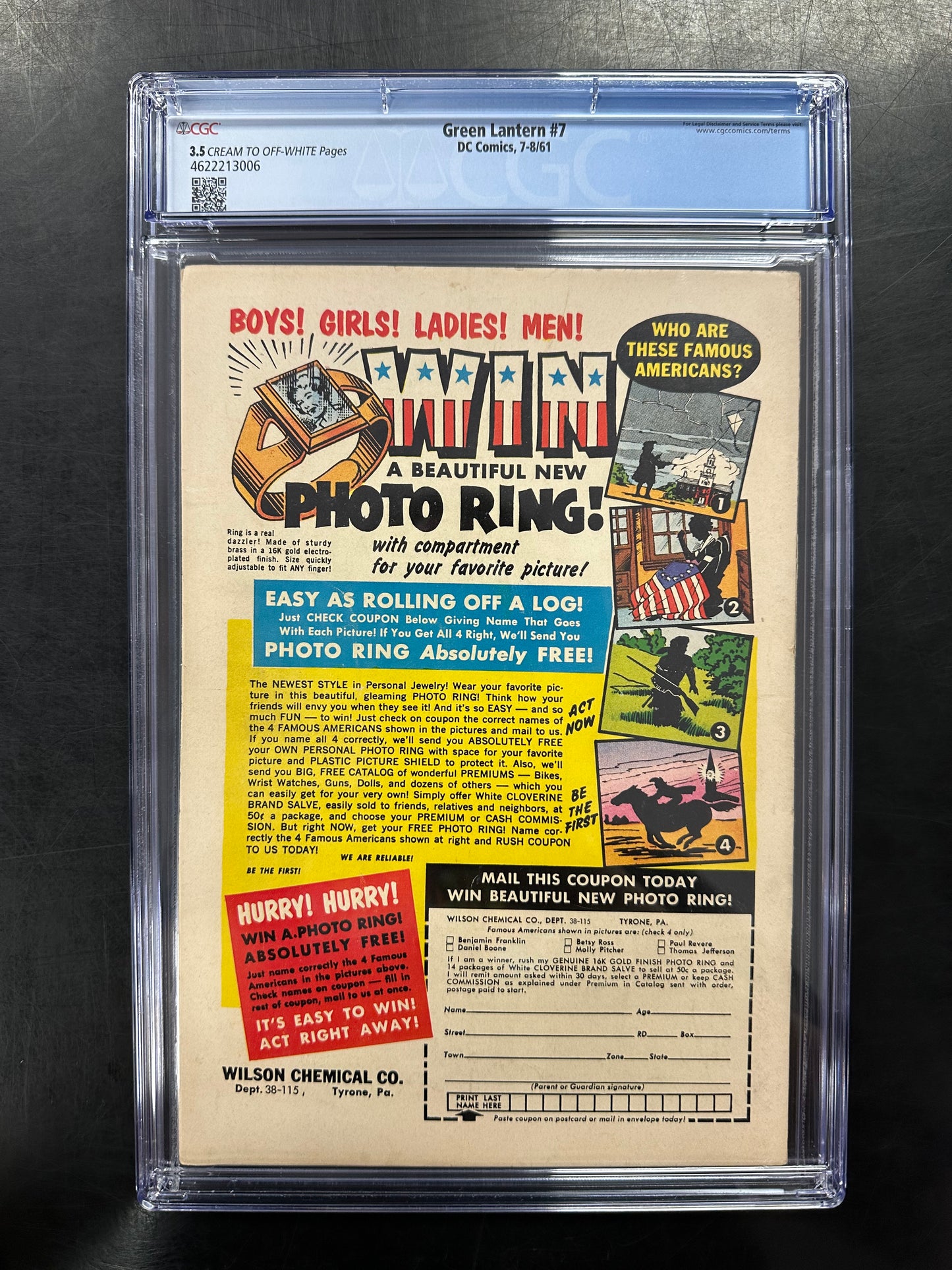 Green Lantern #7 CGC 3.5 – 1st Sinestro