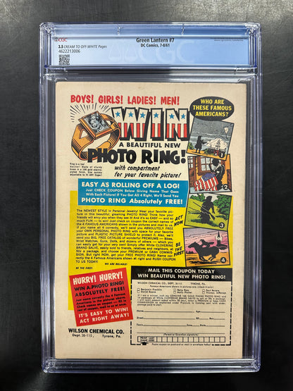 Green Lantern #7 CGC 3.5 – 1st Sinestro
