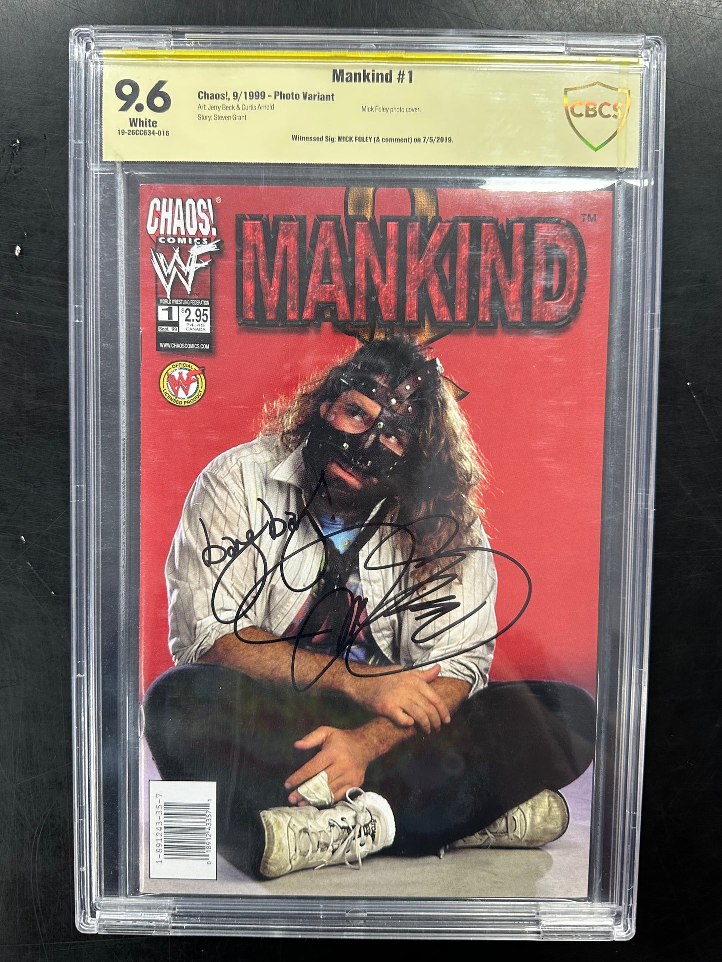 Mankind #1 CBCS 9.6 – Photo Variant & Signature