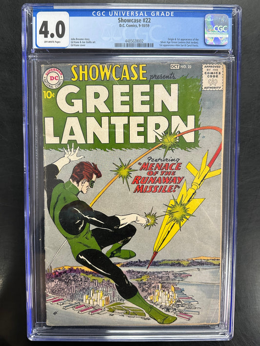 Showcase #22 CGC 4.0 – 1st Appearance of Green Lantern (Hal Jordan)