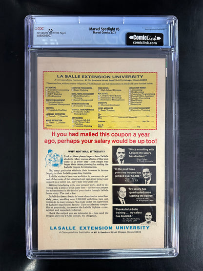 Marvel Spotlight #5 CGC 7.5 – 1st Ghost Rider (Johnny Blaze)