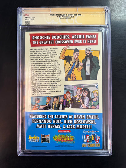 Archie Meets Jay & Silent Bob #1 CGC SS 9.8 – Signed and Remark (Archie) Nefarious Comics Edition