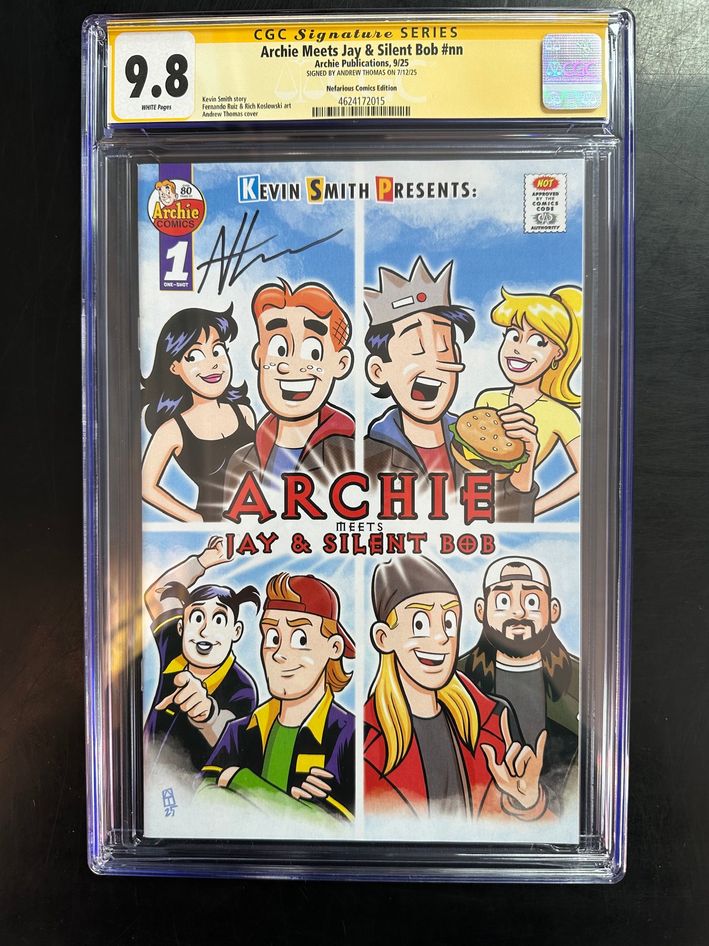 Archie Meets Jay & Silent Bob #1 CGC SS 9.8 – Signed by Andrew Thomas Nefarious Comics Edition