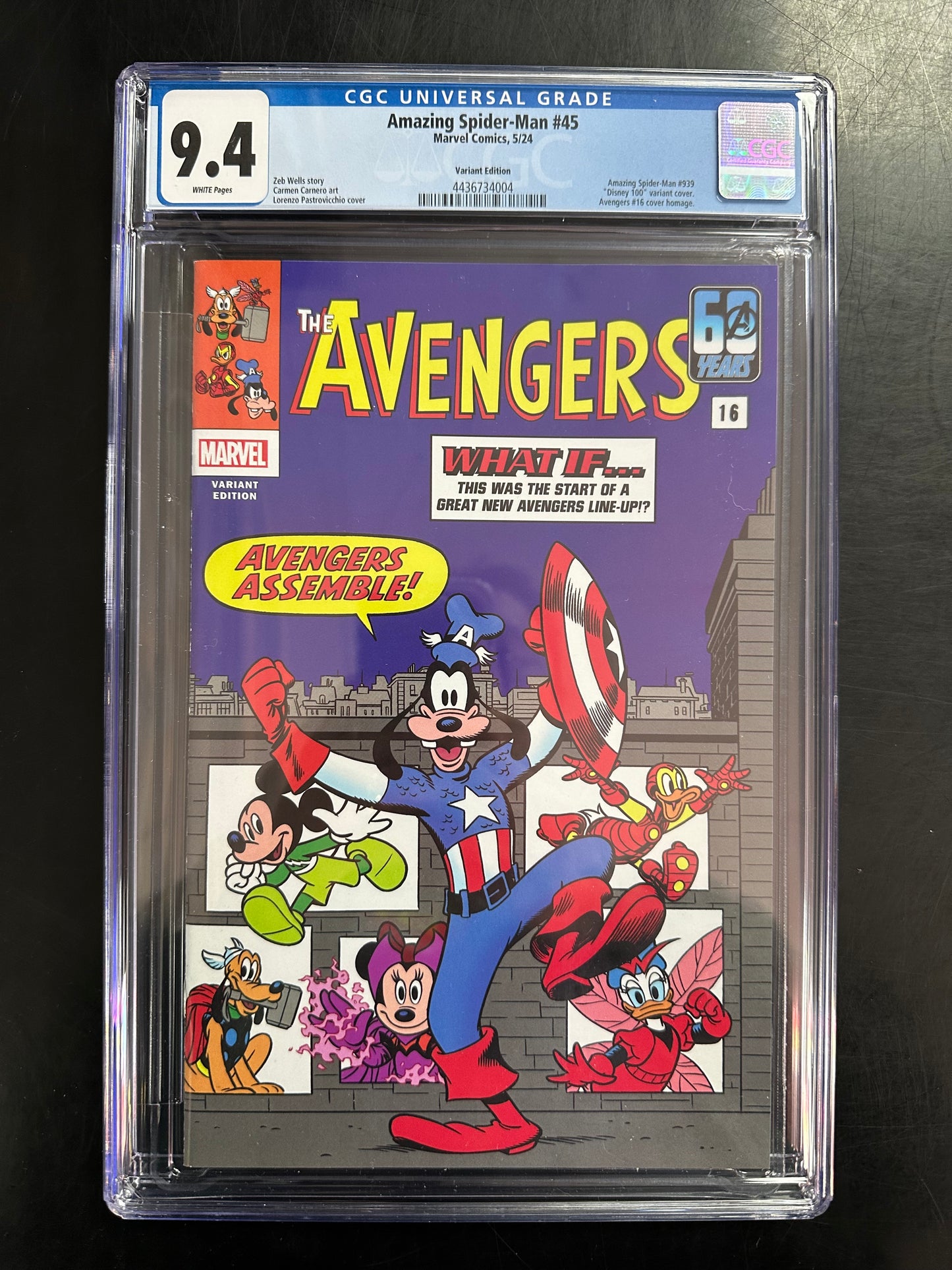 Amazing Spider-Man #45 CGC 9.4 – Disney 100 Avengers #16 Homage Variant