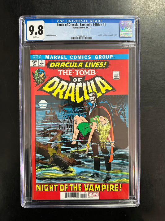 Tomb of Dracula #1 Facsimile Edition CGC 9.8 – Reprint of 1st Dracula