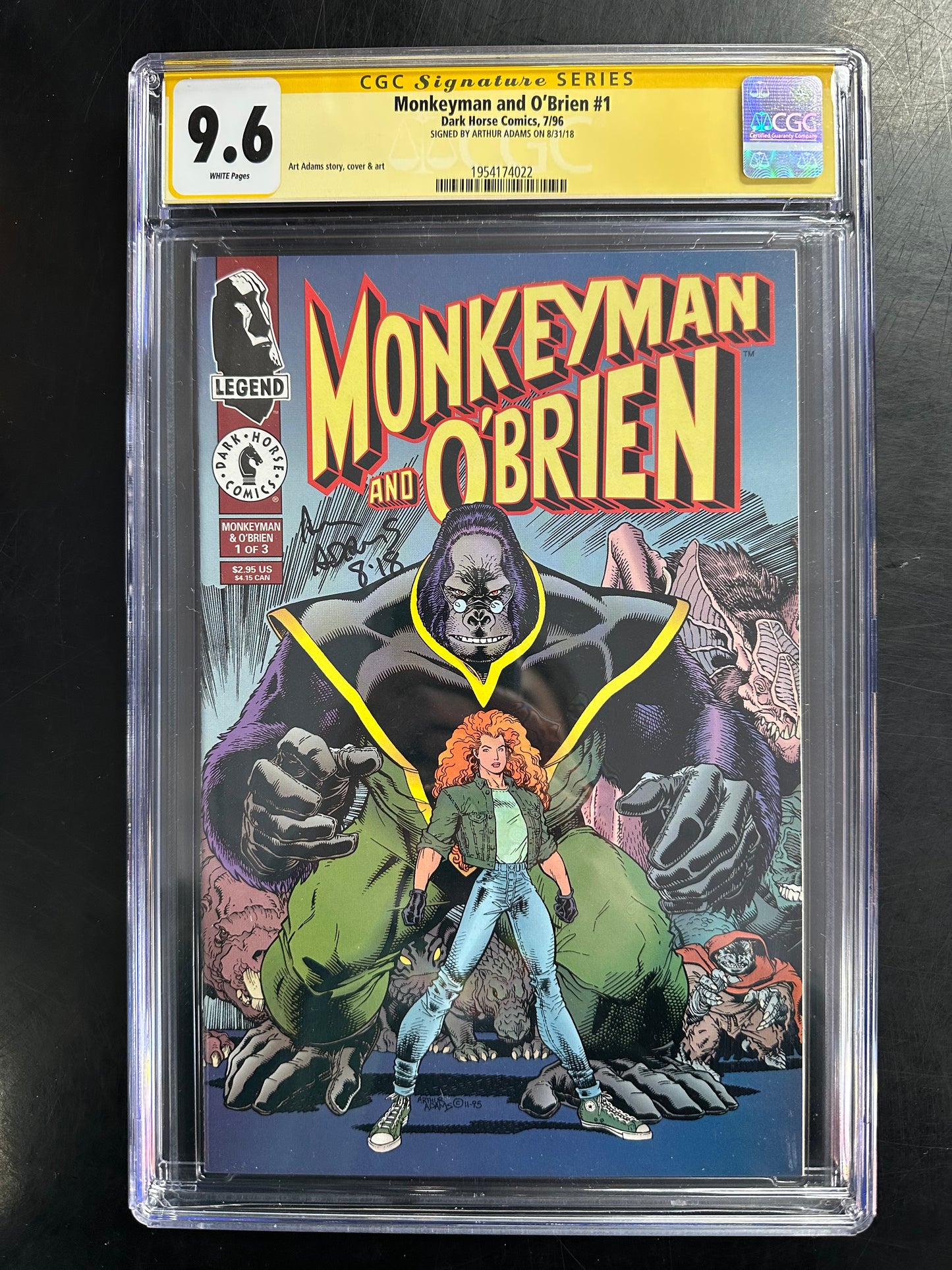 Monkeyman and O’Brien #1 CGC SS 9.6 – Signed by Arthur Adams