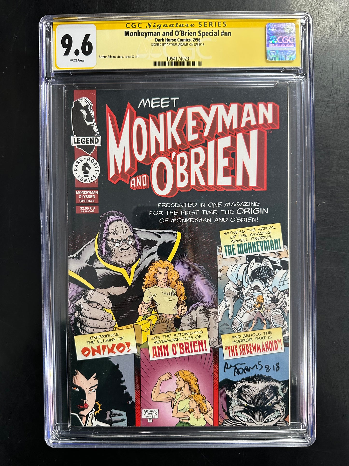 Monkeyman and O’Brien #NN CGC SS 9.6 – Signed by Arthur Adams
