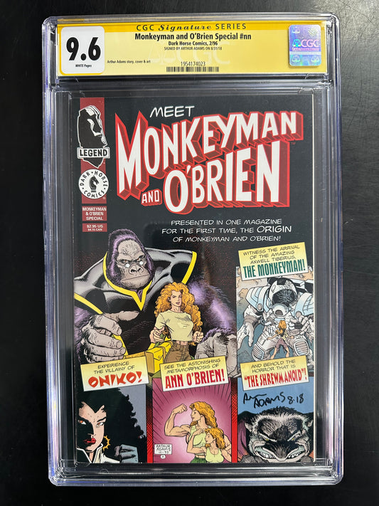 Monkeyman and O’Brien #NN CGC SS 9.6 – Signed by Arthur Adams