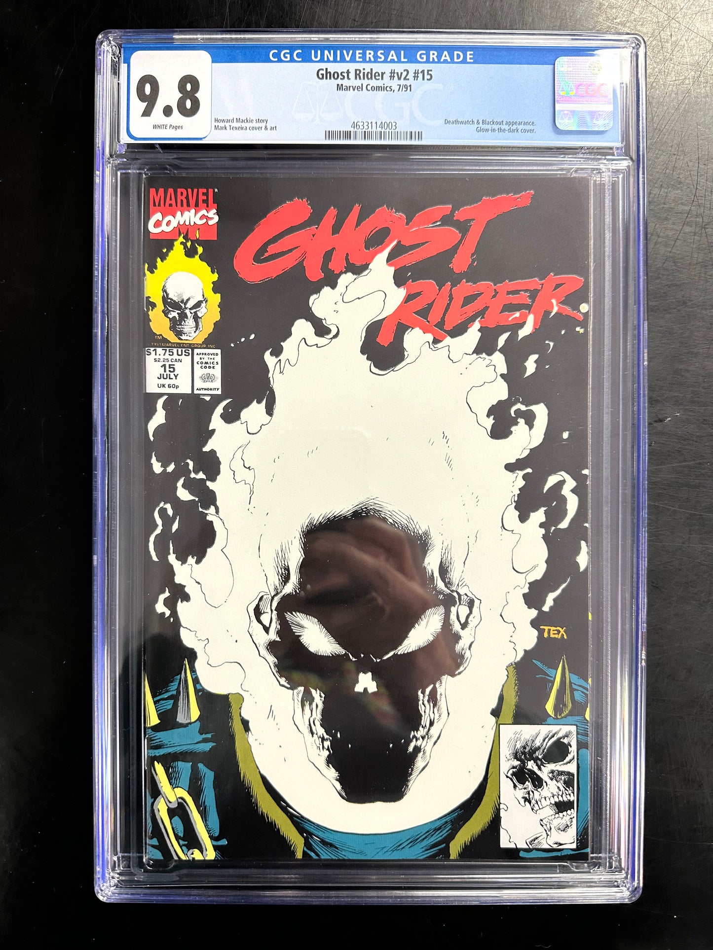 Ghost Rider (Vol. 2) #15 CGC 9.8 – Glow-in-the-Dark Cover / Deathwatch & Blackout Appearance