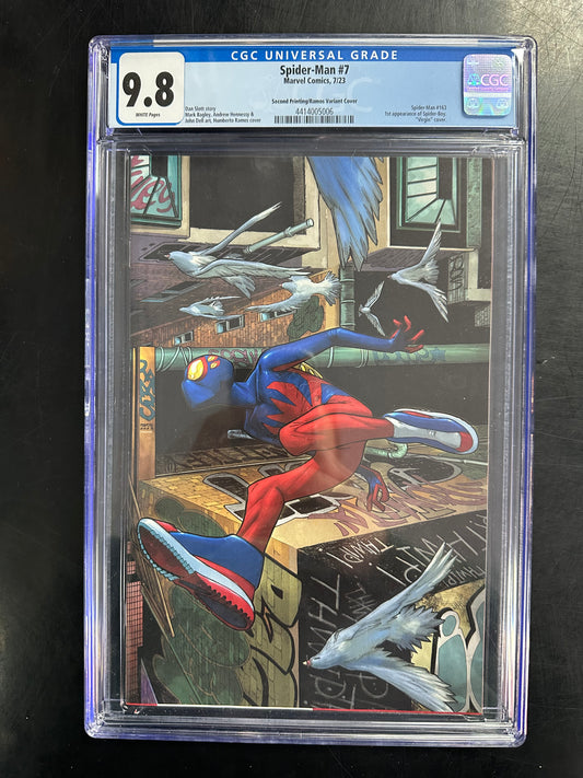 Spider-Man #7 CGC 9.8 2nd print 1:25 – 1st Appearance of Spider-Boy
