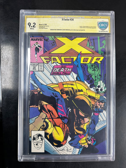 X-Factor #34 CBCS Signature 9.2 – Signed by Walt & Louise Simonson