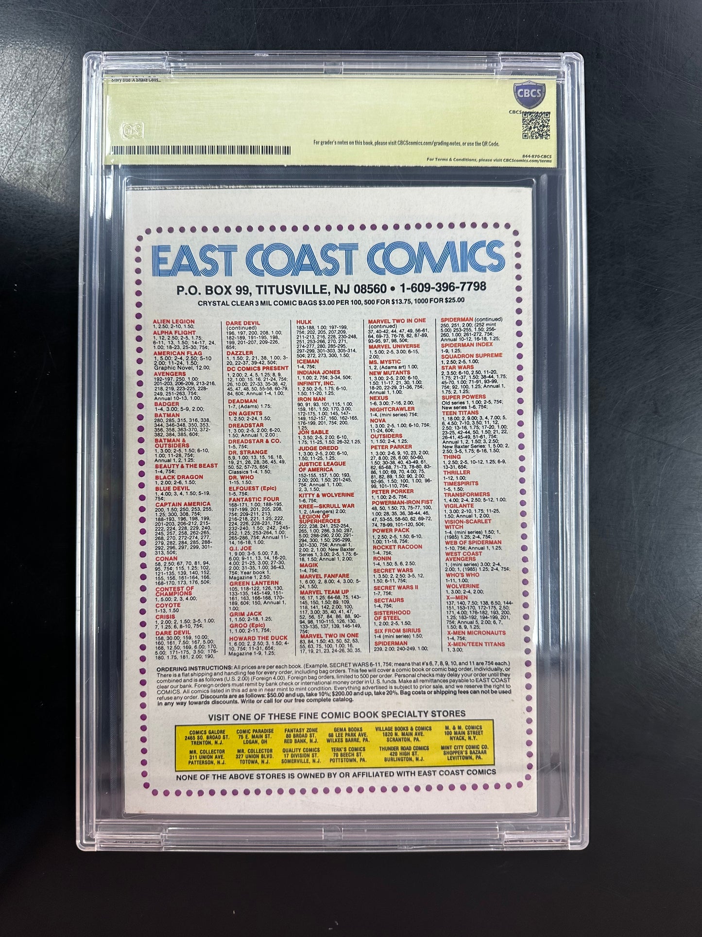 Longshot #6 CBCS 8.5 – Signed by Whilce Portacio, Art Adams, Jim Shooter & Louise Simonson