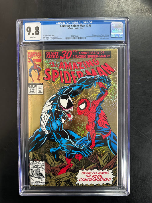 Amazing Spider-Man #375 CGC 9.8 – Holographic Gold Foil Cover / Venom vs. Spider-Man