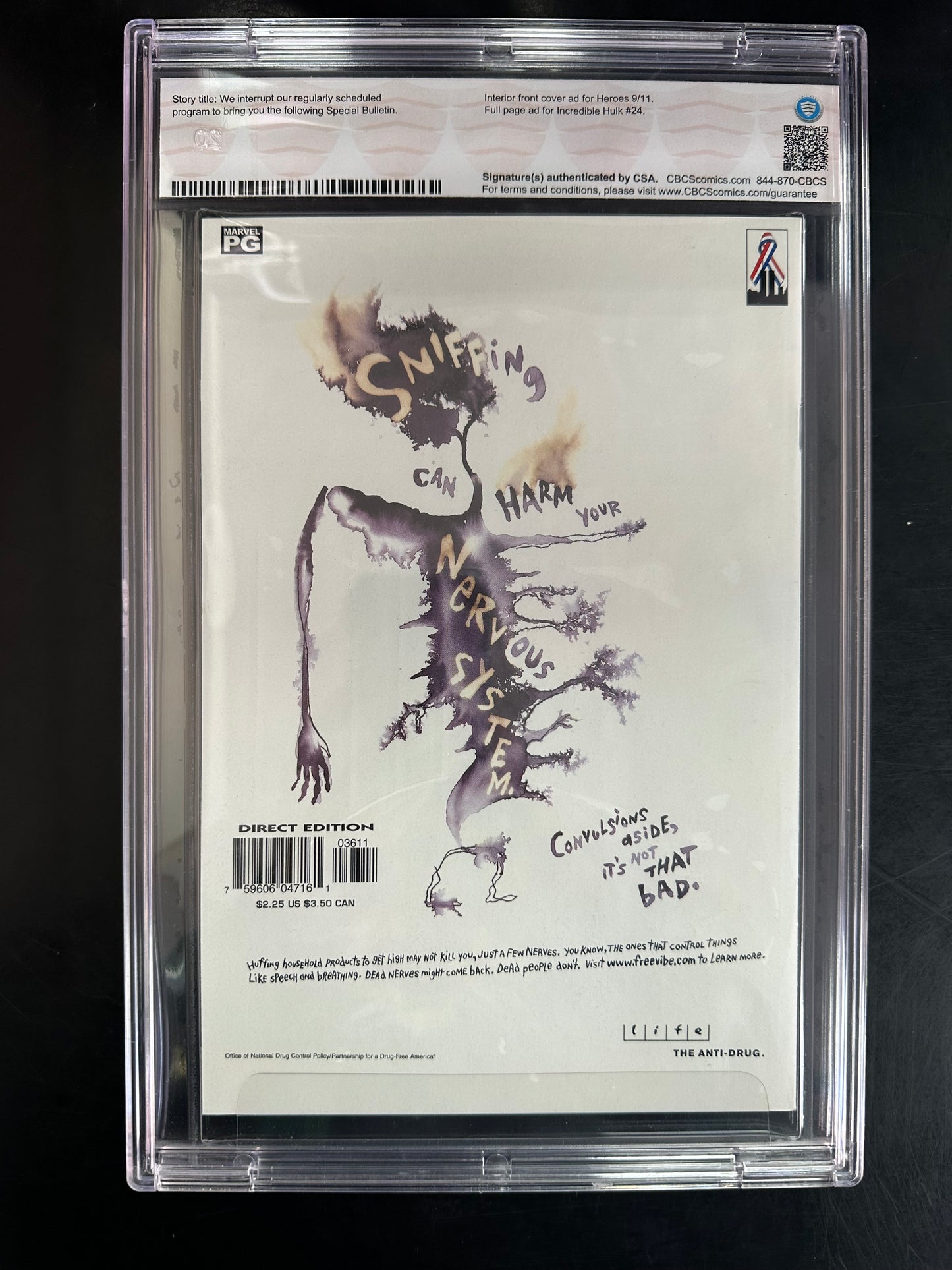 Amazing Spider-Man (Vol. 2) #36 CBCS 9.0 – Signed by Scott Hanna / 9-11 Tribute Sketch Edition #113/499