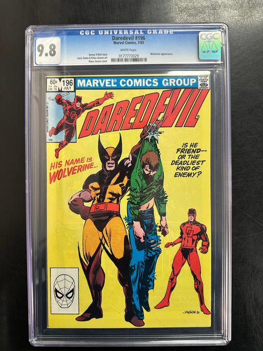Daredevil #196 CGC 9.8 – Wolverine Crossover
