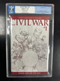 Civil War #1 PGX 9.9 – Sketch Variant Cover