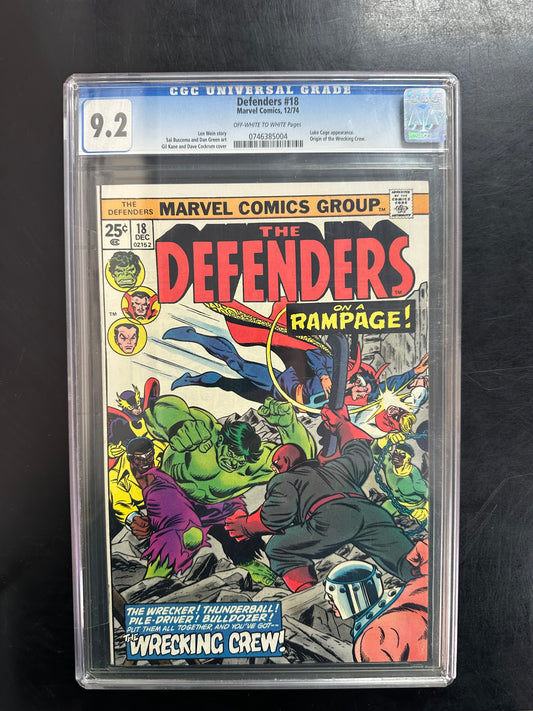 The Defenders #18 CGC 9.2 – 1st Appearance of Wrecking Crew