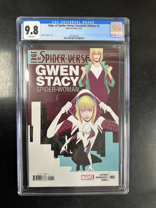Edge of Spider-Verse #2 Facsimile Edition CGC 9.8 – Reprint of 1st Spider-Gwen