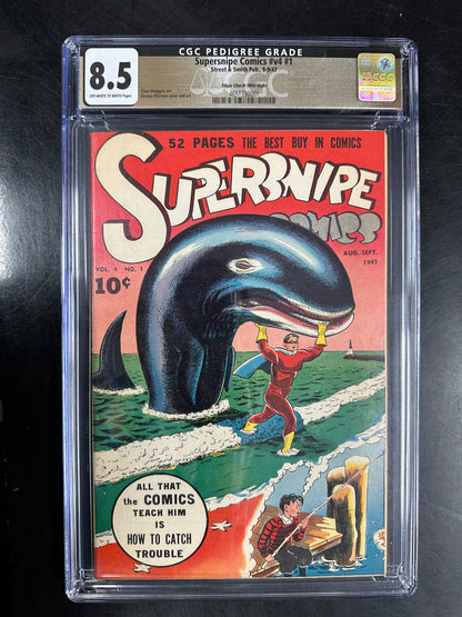 Supersnipe Comics V4 #1 CGC 8.5- Edgar Church / Mile High Pedigree