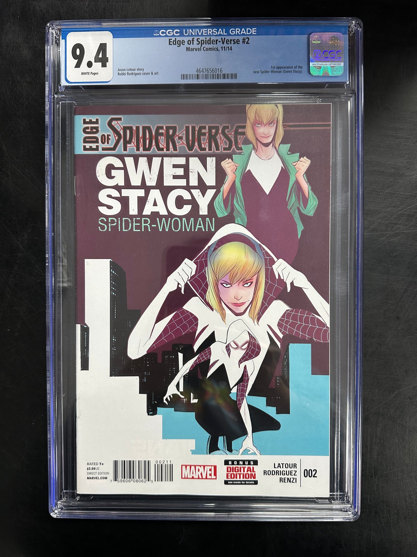 Edge of Spider-Verse #1 CGC 9.4 – 1st Appearance of Spider-Gwen