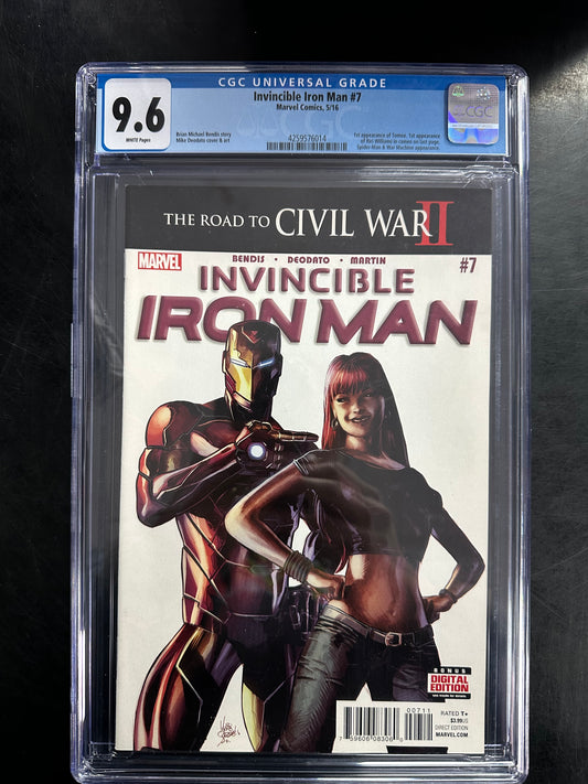 Invincible Iron Man #7 CGC 9.6 – 1st Appearance of Riri Williams