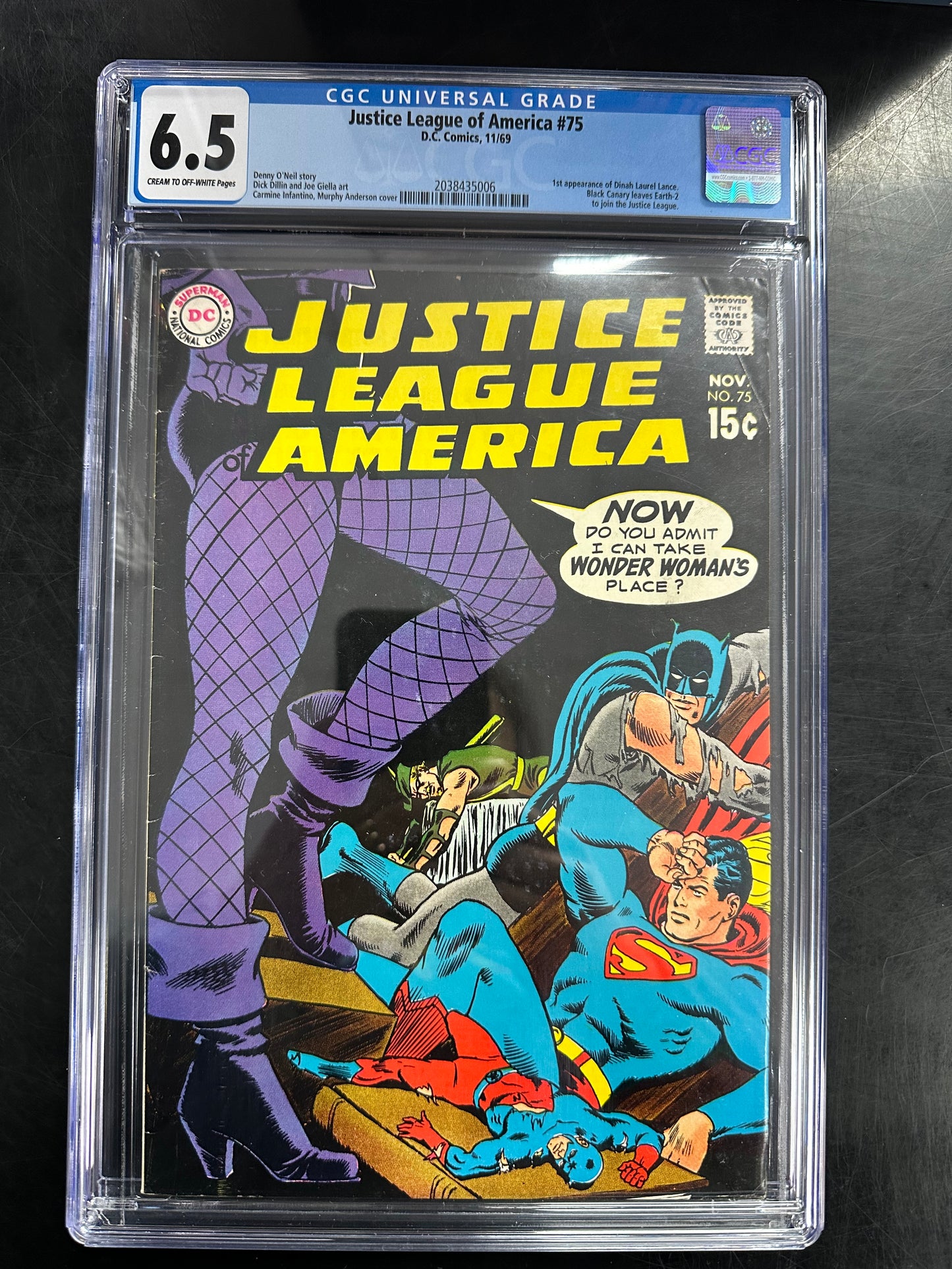Justice League of America #75 CGC 6.5 – 1st Appearance of Dinah Laurel Lance (Black Canary)