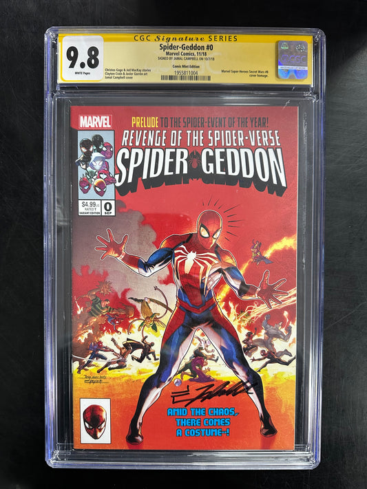Spider-Geddon #0 CGC SS 9.8 – Signed by Jamal Campbell