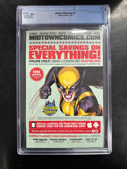 All-New Wolverine #2 CGC 8.0