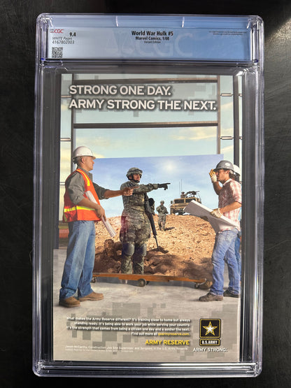 World War Hulk #5 CGC 9.4  – 1st Appearance of Skaar