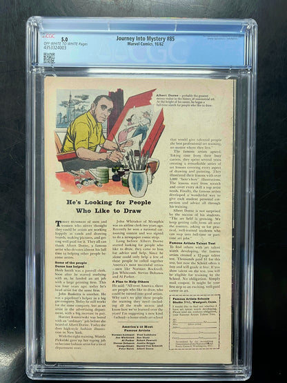 Journey Into Mystery 85 - CGC 5.0 - 1st Loki