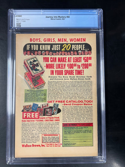 Journey Into Mystery #84 - CGC 7.0