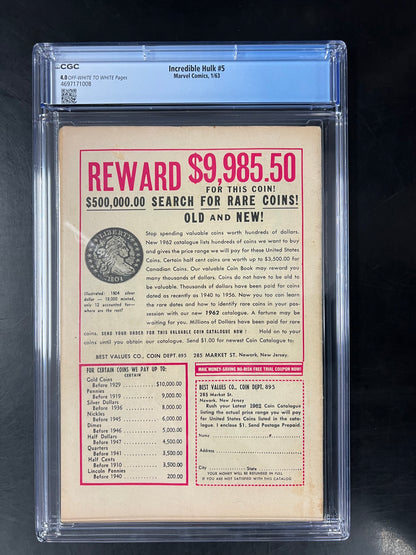 Incredible Hulk #5 - CGC 4.0